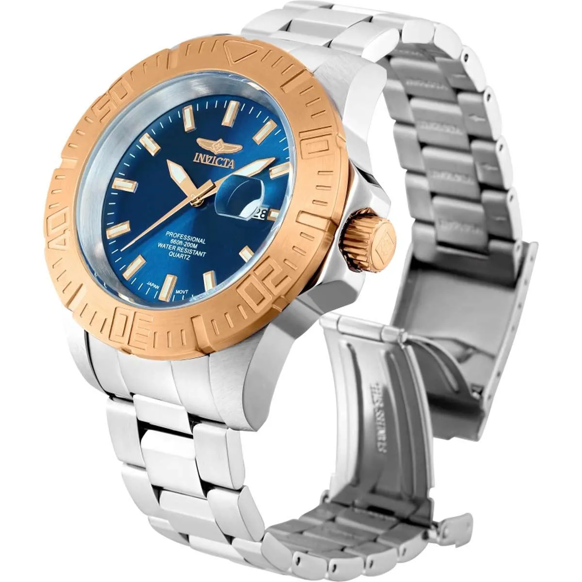 Invicta Men's Quartz Watch - Pro Diver Blue Dial Stainless Steel Bracelet | 35432