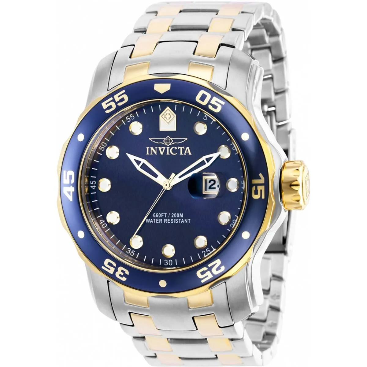 Invicta Men's Quartz Watch - Pro Diver Blue Dial Two Tone Steel Bracelet | 39089