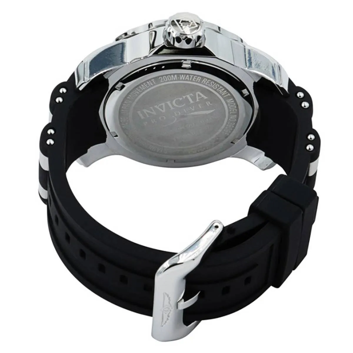 Invicta Men's Quartz Watch - Pro Diver Date Silver Tone and Black Strap | 39095