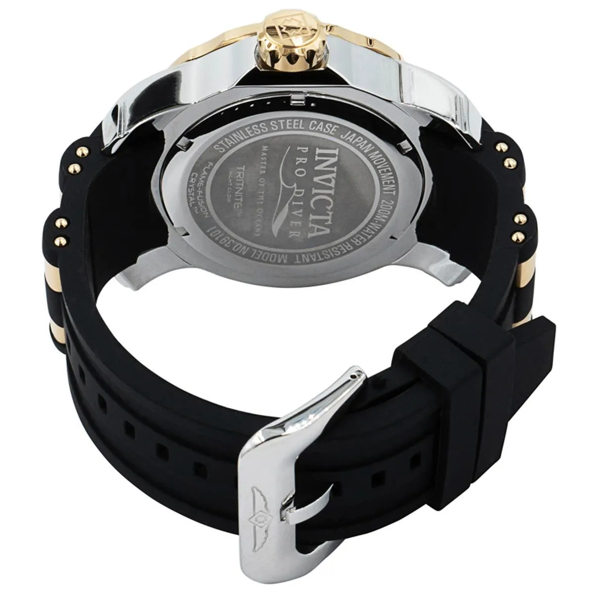 Invicta Men's Quartz Watch - Pro Diver Rotating Bezel Steel and Rubber Strap | 39101