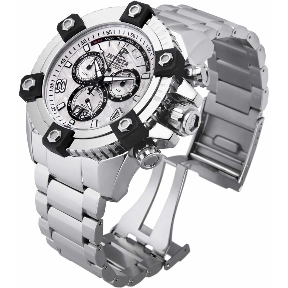 Invicta Men's Quartz Watch - Reserve Grand Octane Chronograph Silver Bracelet | 24329