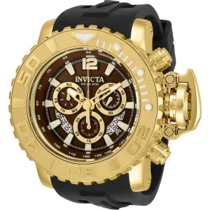 Invicta Men's Quartz Watch - Sea Hunter Chronograph Brown and Gold Dial | 32622