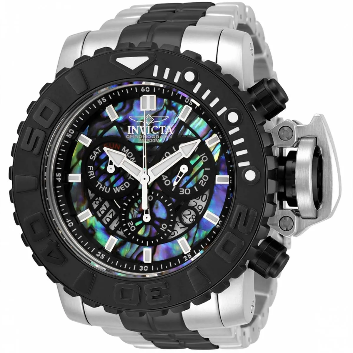 Invicta Men's Quartz Watch - Sea Hunter Chronograph Two Tone SS Bracelet | 33364