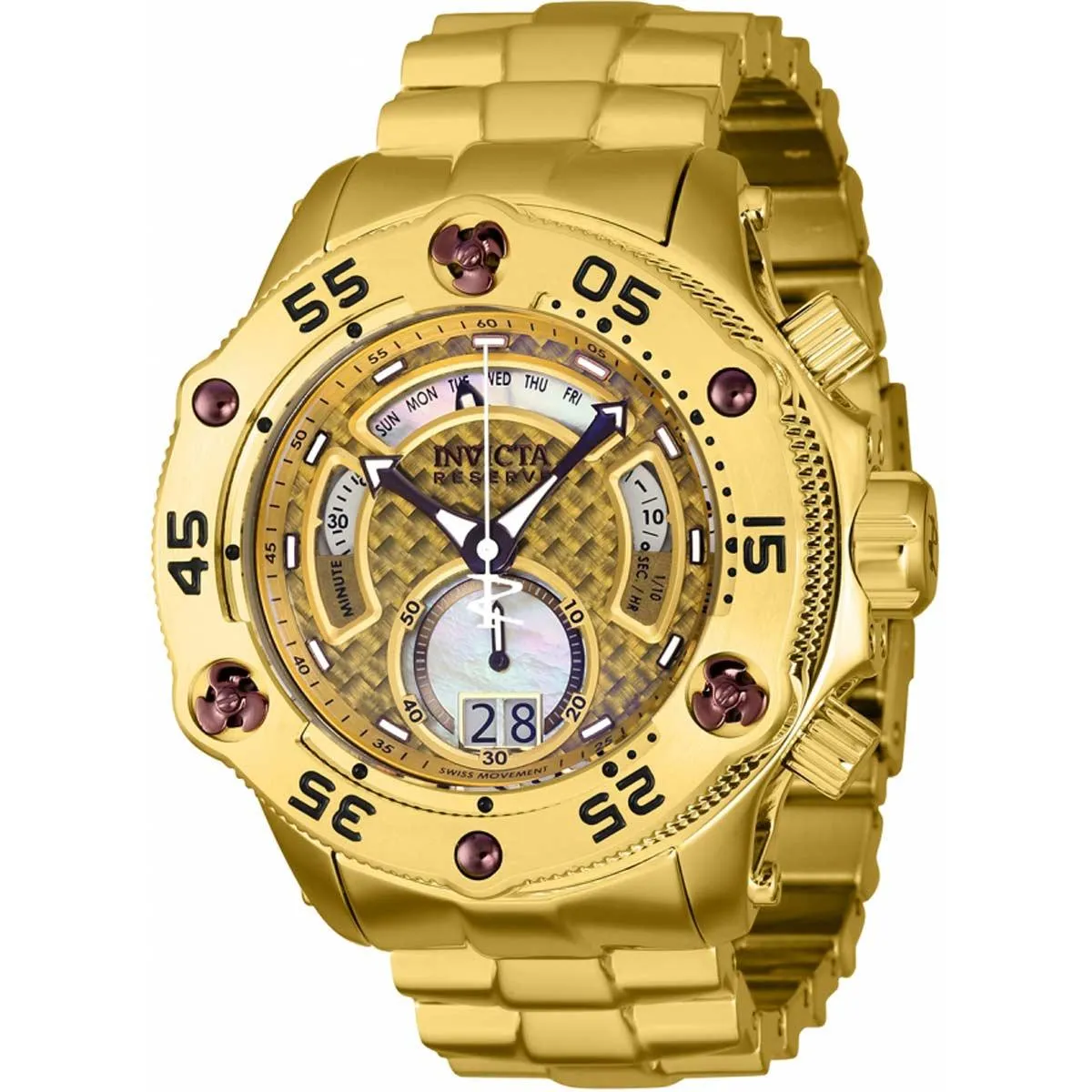 Invicta Men's Swiss Quartz Watch - Reserve Excursion Chronograph SS Bracelet | 36014