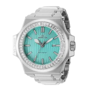 Invicta Men's Watch - Akula Date Display Turquoise Dial Silver Steel Bracelet | 43383