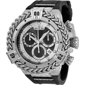 Invicta Men's Watch - Bolt Chronograph Black and Silver Tone Dial Strap Dive | 35577