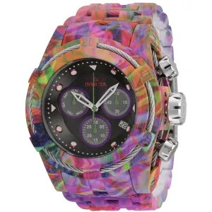 Invicta Men's Watch - Bolt Quartz Chrono Black Dial Aqua Plating Bracelet | 35389