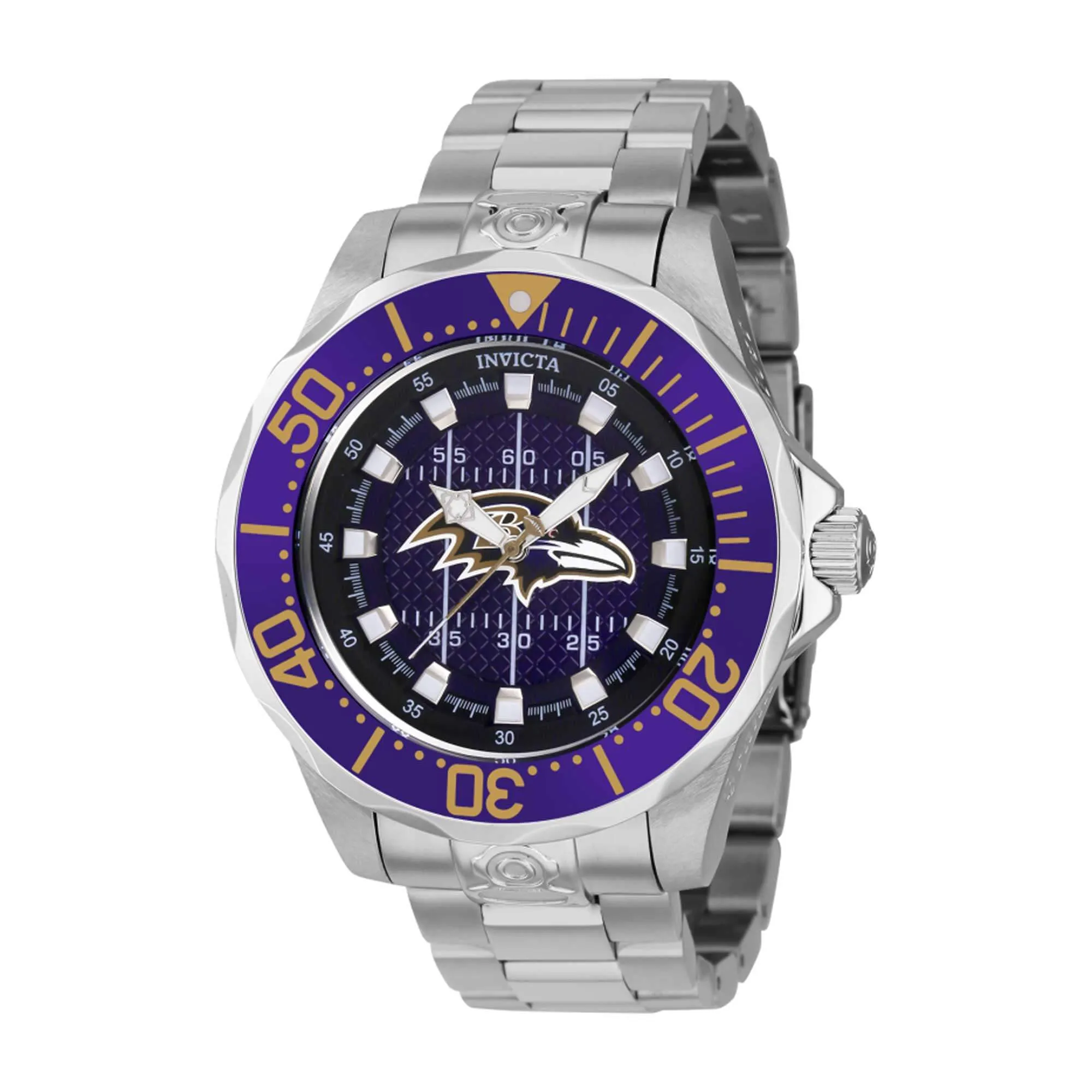 Invicta Men's Watch - NFL Baltimore Ravens Purple Dial Stainless Steel Case | 42122