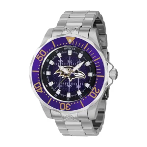 Invicta Men's Watch - NFL Baltimore Ravens Purple Dial Stainless Steel Case | 42122