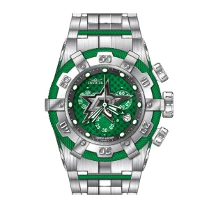 Invicta Men's Watch - NHL Dallas Stars Chrono Green and Silver Tone Bracelet | 42020
