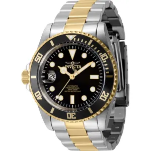 Invicta Men's Watch - Pro Diver Automatic Black Dial Two Tone Steel Bracelet | 43979