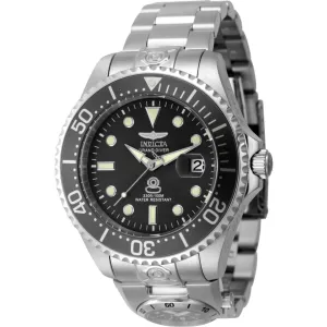Invicta Men's Watch - Pro Diver Dual Time Black Dial Silver Steel Bracelet | 45812