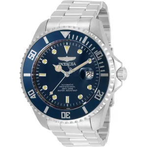 Invicta Men's Watch - Pro Diver Navy Blue Dial Steel Bracelet Rotating Bezel | 35721