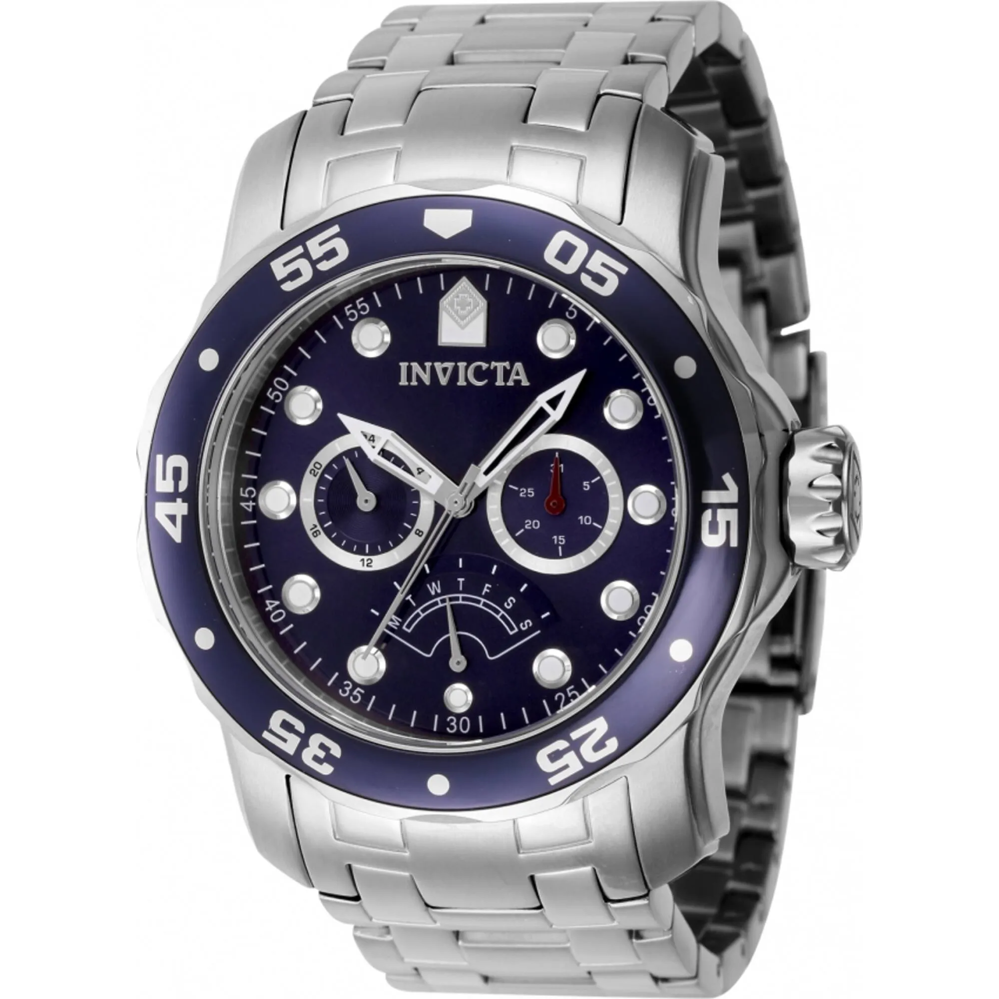 Invicta Men's Watch - Pro Diver Quartz Blue/Silver Tone Bezel Steel Bracelet | 46993