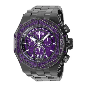 Invicta Men's Watch - Reserve Carbon Hawk Purple and Black Dial Bracelet | 38920