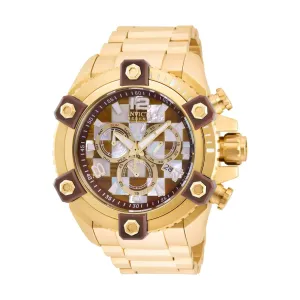 Invicta Men's Watch - Reserve Octane Brown and White Dial Yellow Gold Case | 27777