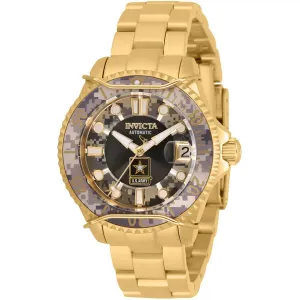 Invicta Women's Watch - Army Black and Camouflage Dial Yellow Gold Bracelet | 31857