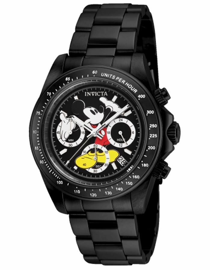 INVICTA Disney Limited Edition Mens Watch - Black Metal - Chronograph - Mickey