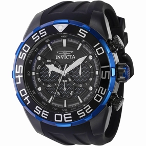 Invicta Men's Watch - Speedway Scuba Chronograph Black Dial Silicone Strap | 37715