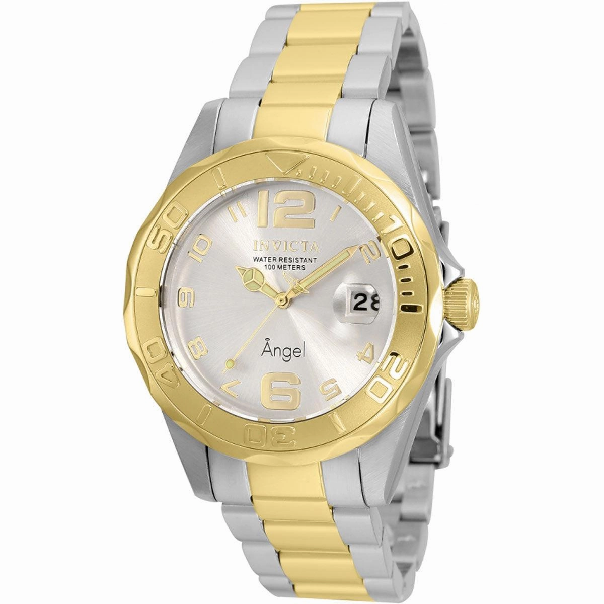 Invicta Women's Watch - Angel Silver Tone Dial TT Stainless Steel Bracelet | 36056