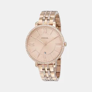 Jacqueline Quartz Rose Gold Dial Analog Stainless Steel Watch ES3546