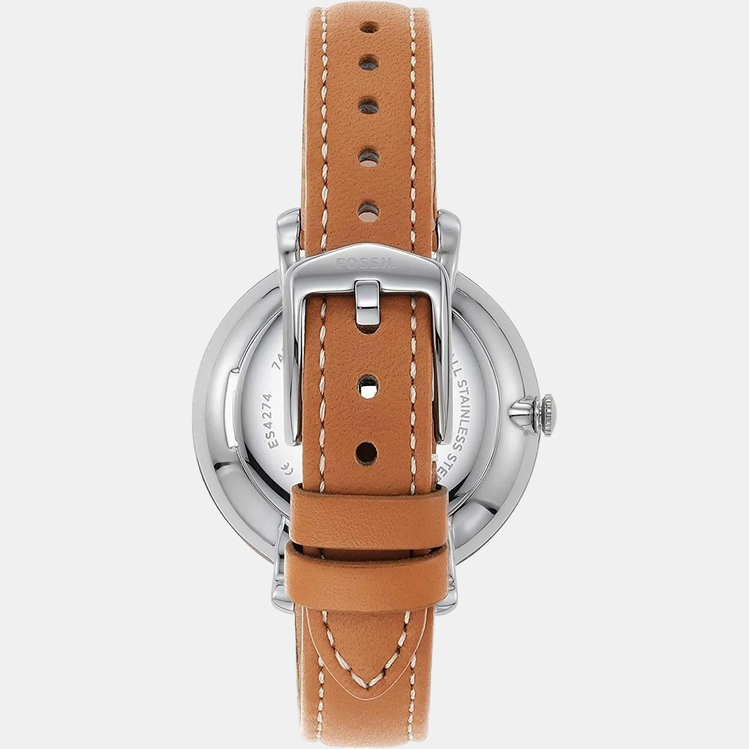 Jacqueline Women Quartz Blue Dial Analog Leather Watch ES4274