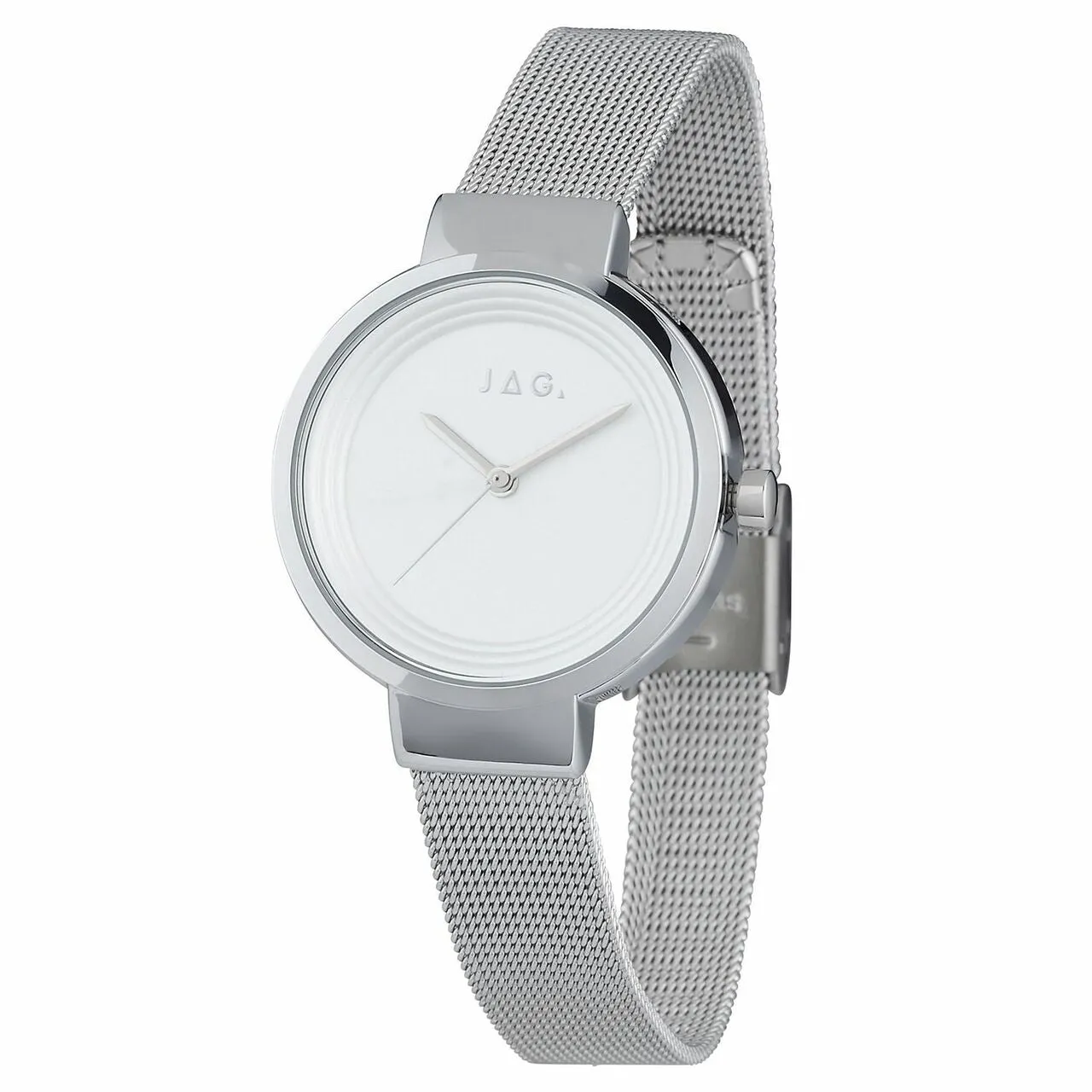 Jag Chloe White Matt Dial Silver Bracelet Womens Watch