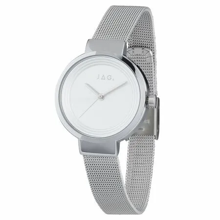 Jag Chloe White Matt Dial Silver Bracelet Womens Watch