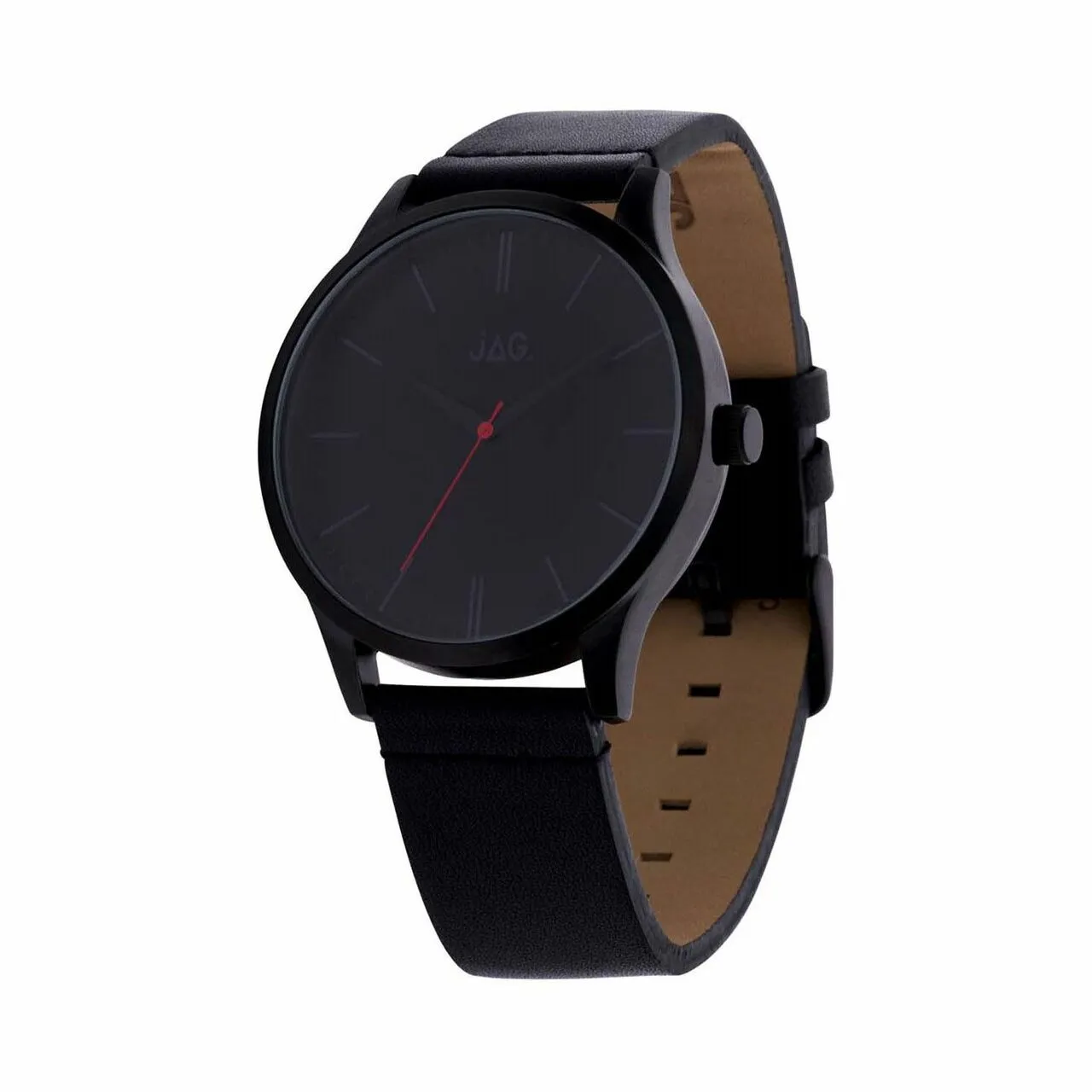 Jag Malcom Black Dial Black Strap Mens Watch
