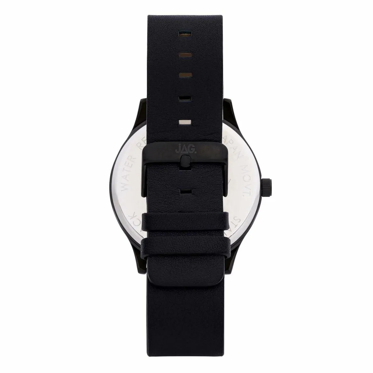 Jag Malcom Black Dial Black Strap Mens Watch