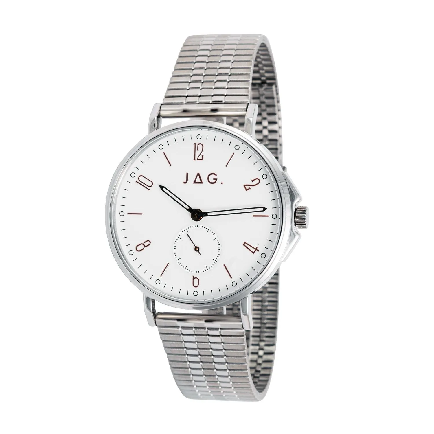 Jag Milton White Dial 42mm Watch J2784A