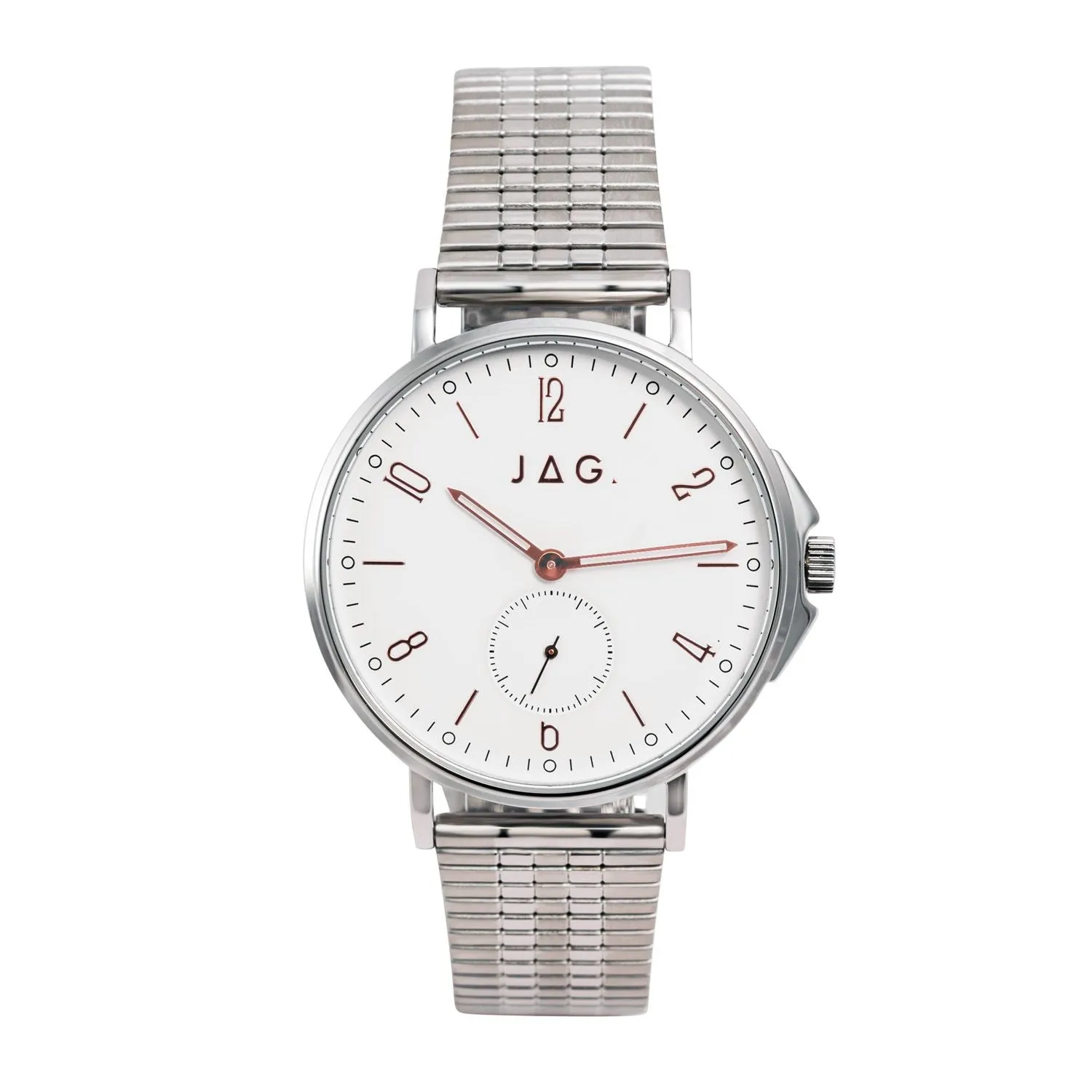 Jag Milton White Dial 42mm Watch J2784A