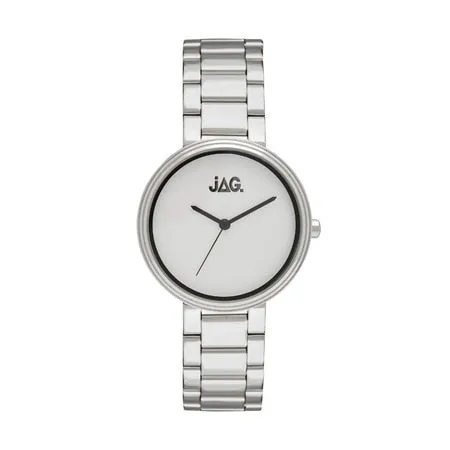Jag Natalie White Matte Dial/Silver Bracelet Womens Watch
