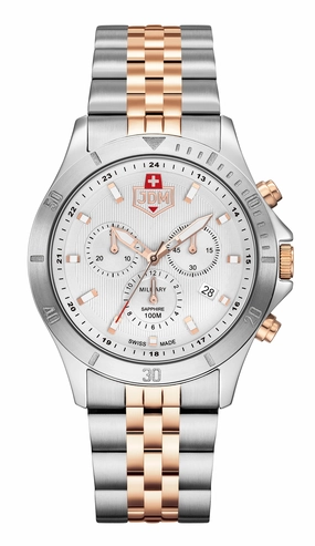 JDM Military Delta Chrono Two Tone Watch JDM-WG009-02