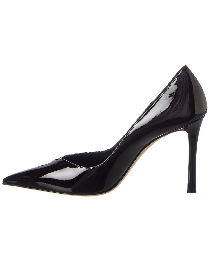 Jimmy Choo Cass 95 Snake-Embossed Leather & Patent Pump Shoes_Jimmy-Choo
