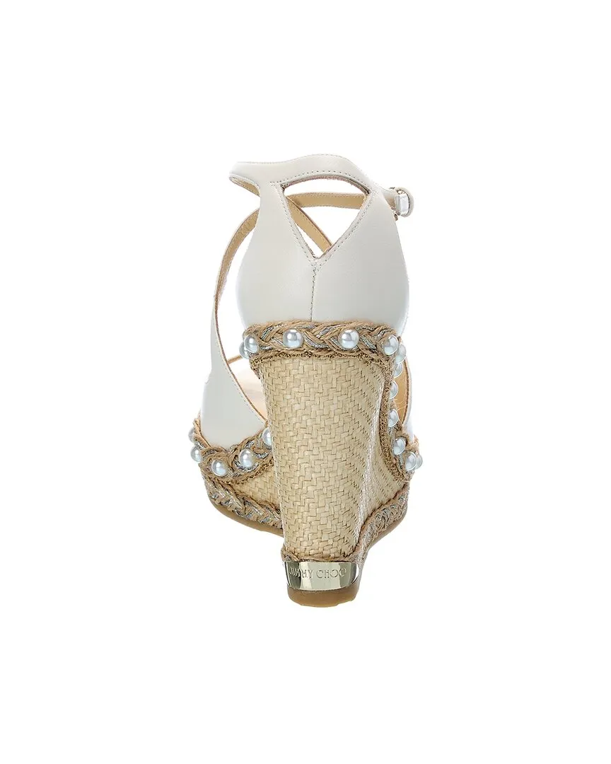 Jimmy Choo Dakota 120 Leather Wedge Sandal Shoes_Jimmy-Choo
