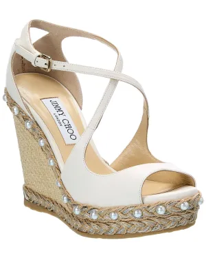 Jimmy Choo Dakota 120 Leather Wedge Sandal Shoes_Jimmy-Choo