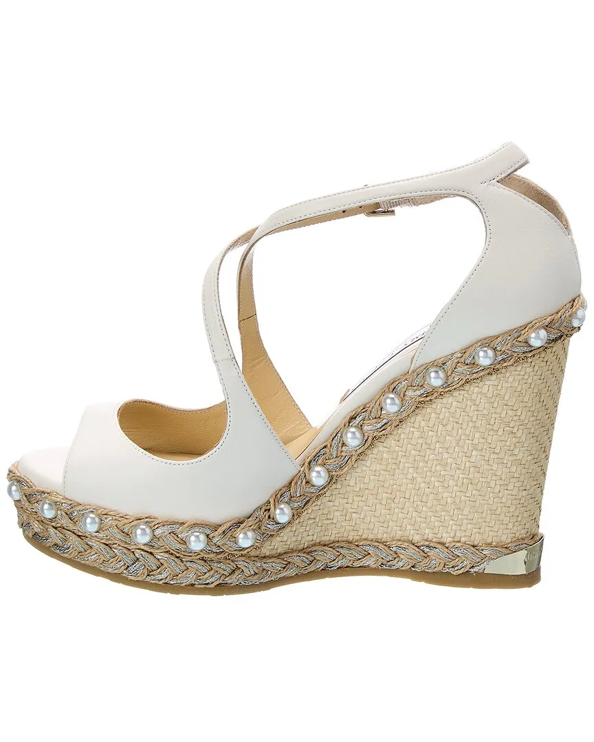 Jimmy Choo Dakota 120 Leather Wedge Sandal Shoes_Jimmy-Choo