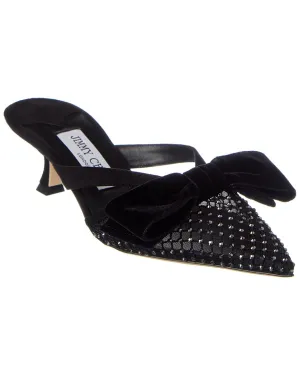 Jimmy Choo Flaca 50 Mesh & Suede Mule Shoes_Jimmy-Choo