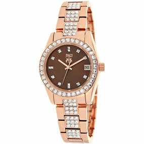 Jivago Women's Watch - Magnifique Chocolate Brown Dial Rose Gold Bracelet | JV6413