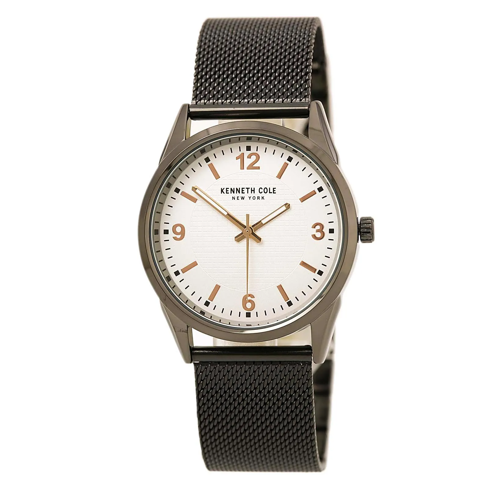 Kenneth Cole 10030647 Men's Gunmetal Steel Mesh Bracelet Quartz Classic Watch