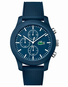 Lacoste 12.12 Mens Chronograph - Blue Case & Dial - Rubber Strap - 50m