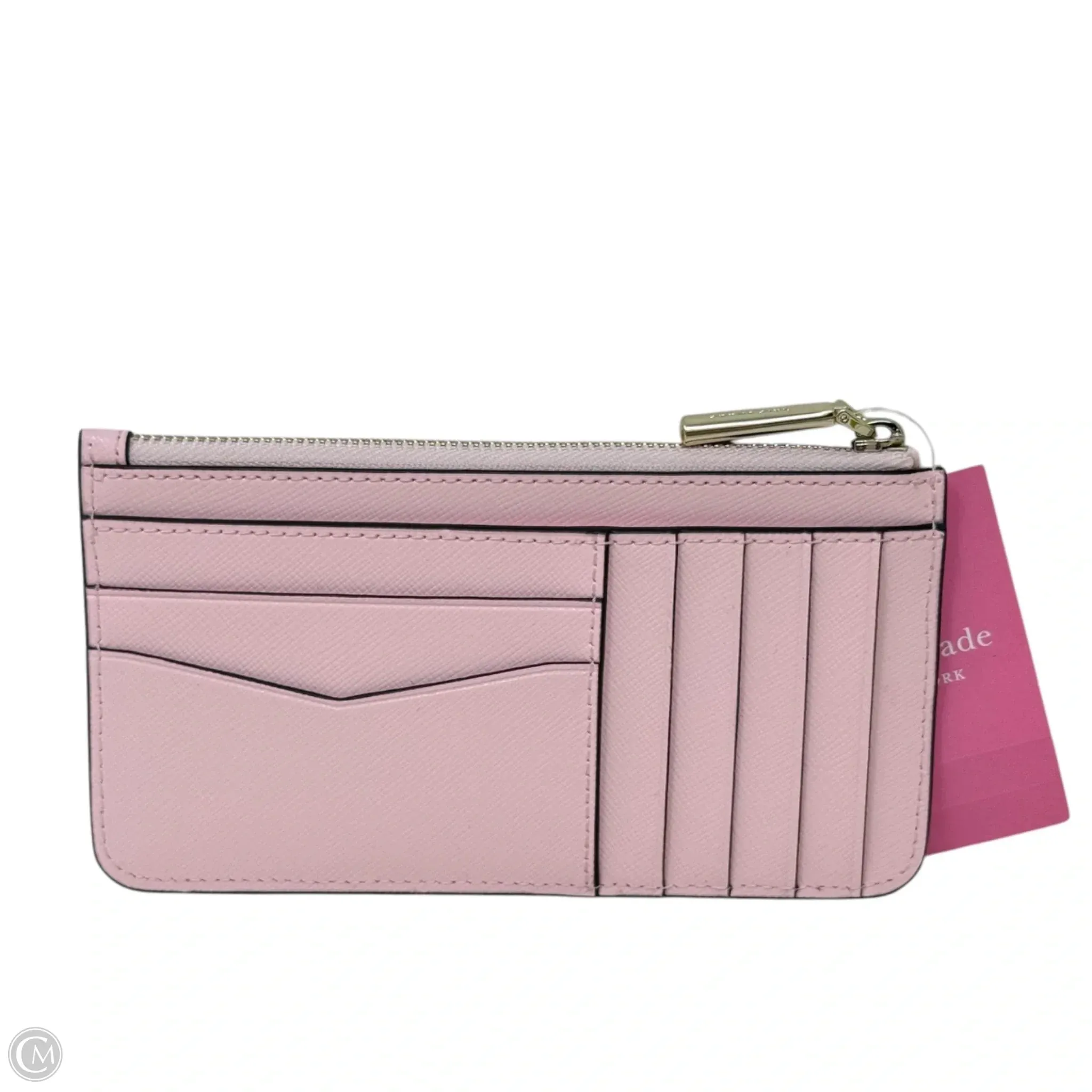 Large Slim Cardholder Wallet Designer By Kate Spade In Pineapples Print Pink Multi, Size: Medium kate spade