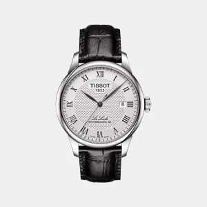 Le Locle Men's Analog Leather Automatic Watch T0064071603300