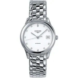 Longines Men's Watch - Flagship Automatic White Dial Silver Bracelet | L47744276
