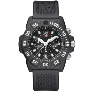 Luminox Men's Chronograph Watch - Navy Seal Black Dial Rubber Strap | 3581
