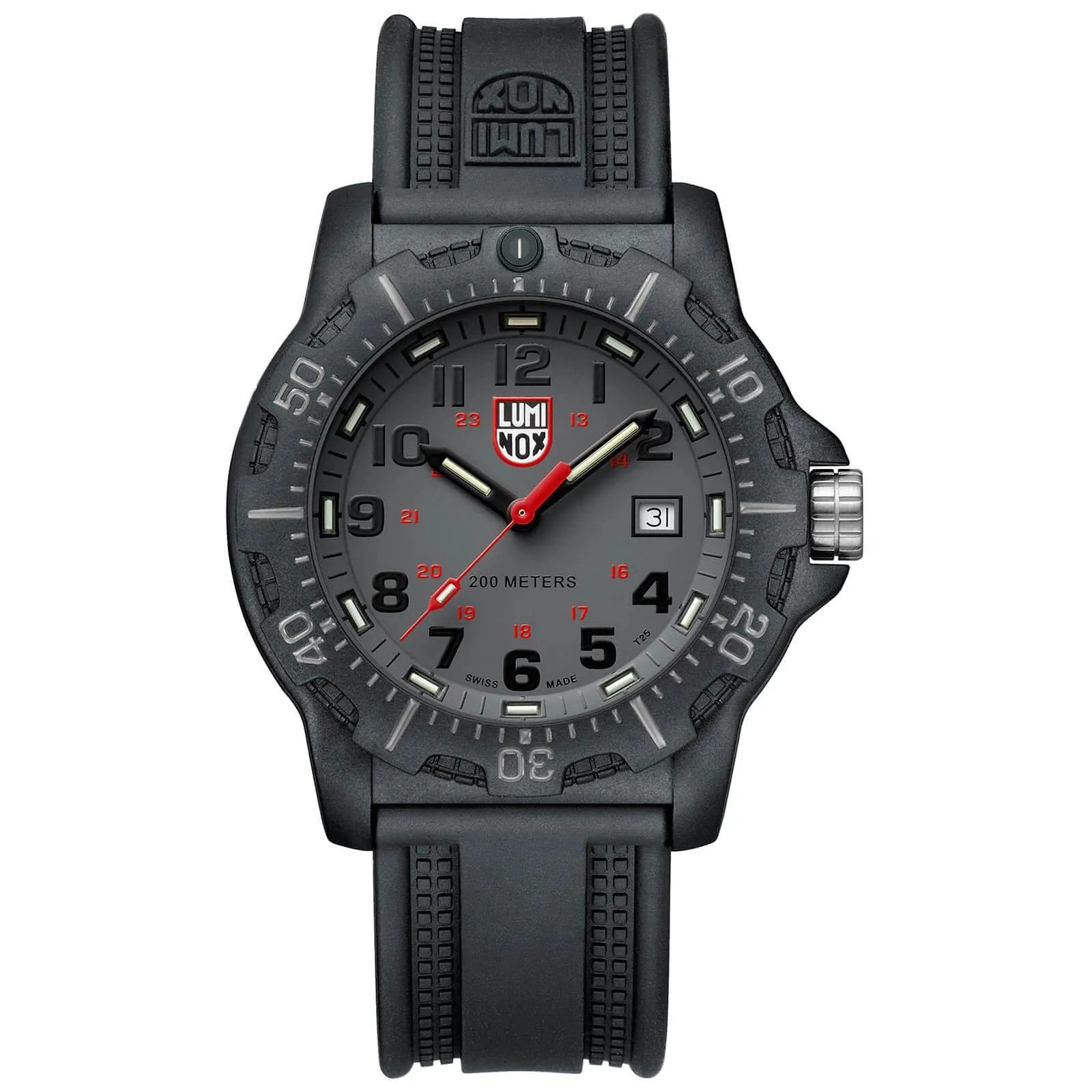 Luminox Men's Quartz Watch - BlackOps Rotating Bezel Grey Dial Rubber Strap | 8882
