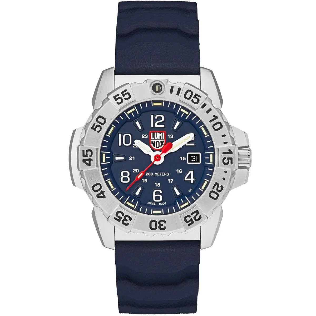 Luminox Men's Quartz Watch - Navy Seal Steel Blue Dial Navy Blue Rubber Strap | 3253