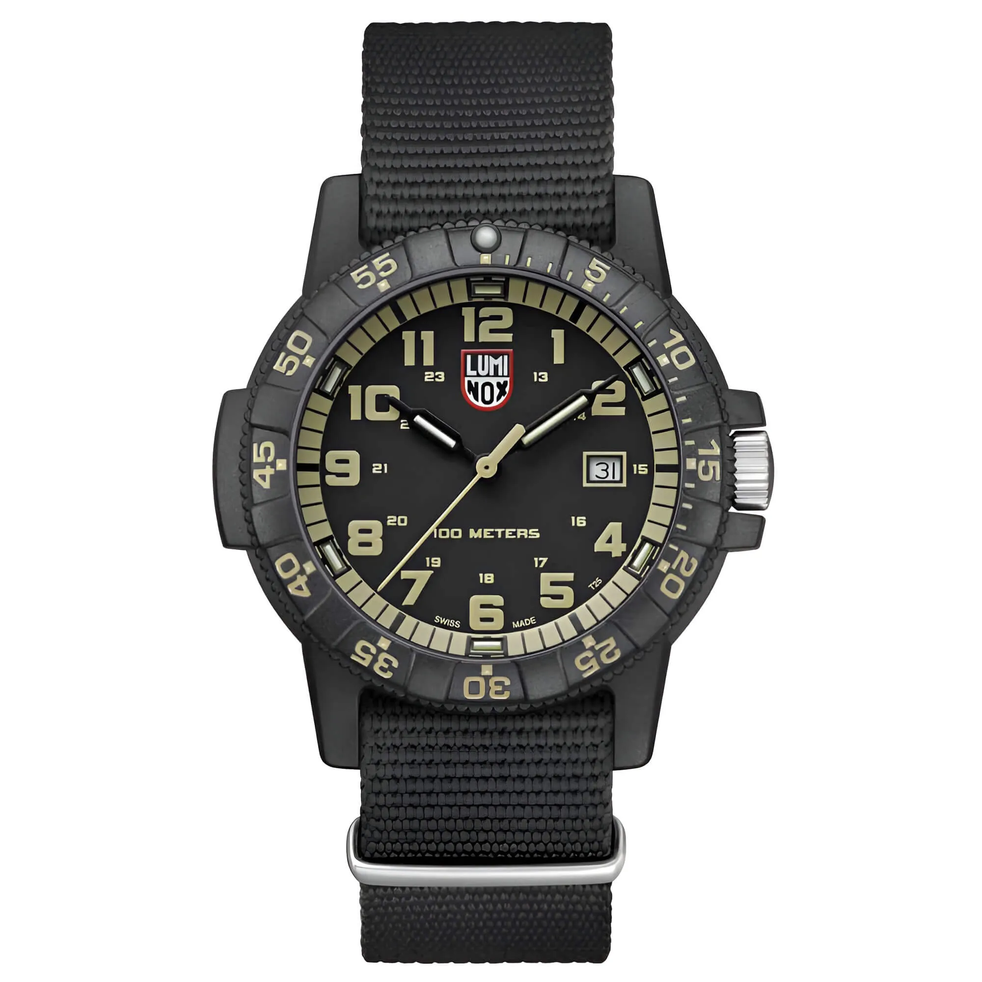 Luminox Men's Quartz Watch - Sea Turtle Giant 0320 Series Black Nylon Strap | 0333