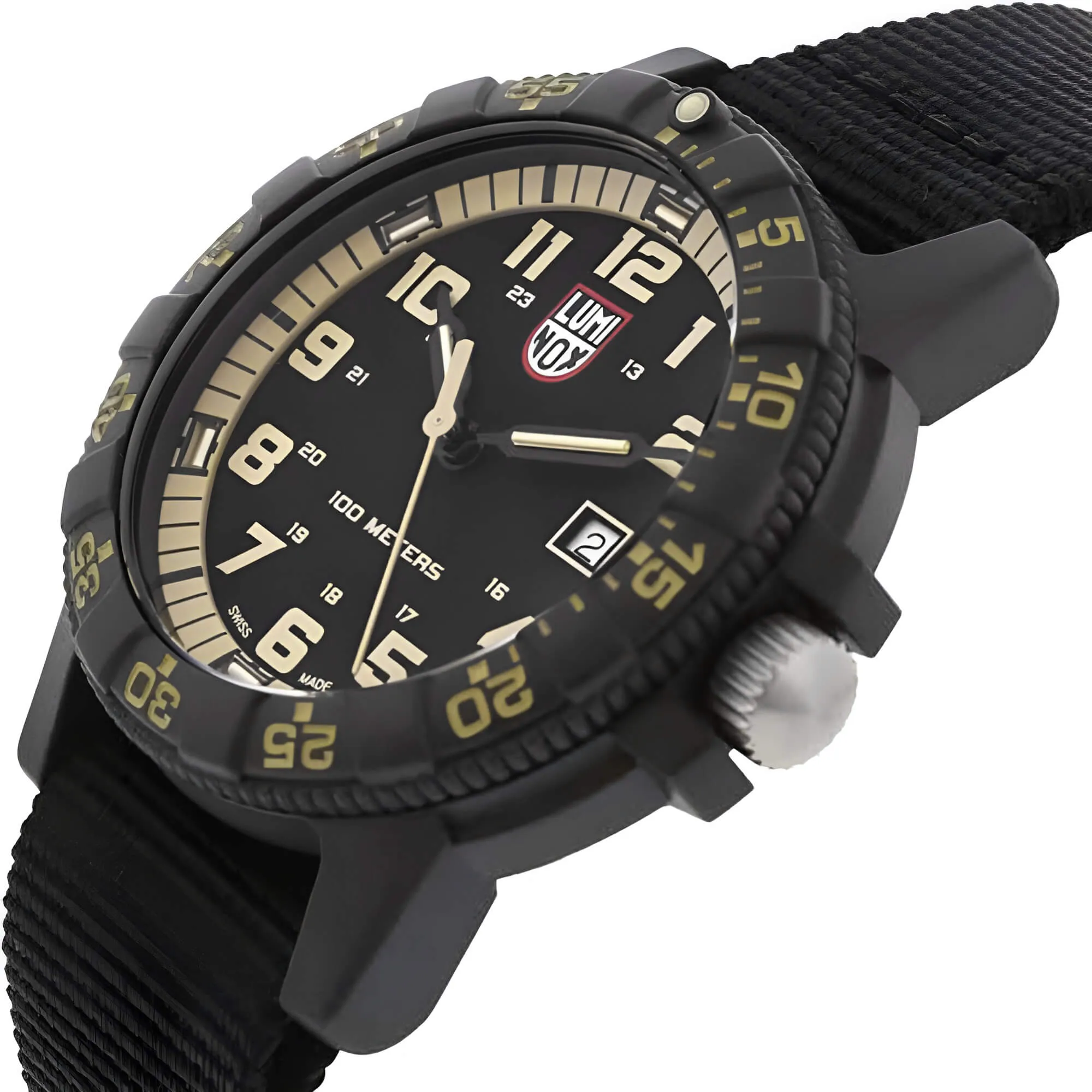 Luminox Men's Quartz Watch - Sea Turtle Giant 0320 Series Black Nylon Strap | 0333
